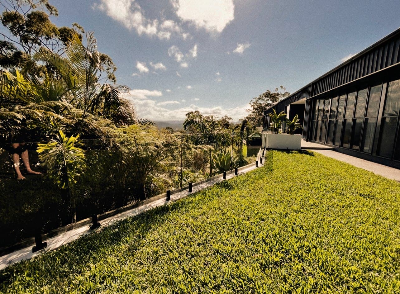 Premium lawn and hedge line maintained by Loving Your Garden
